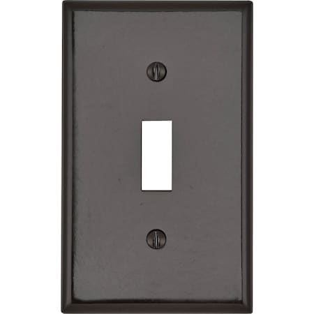 Leviton Leviton Brown 1 gang Thermoset Plastic Toggle Wall Plate 1 pk 85001-000